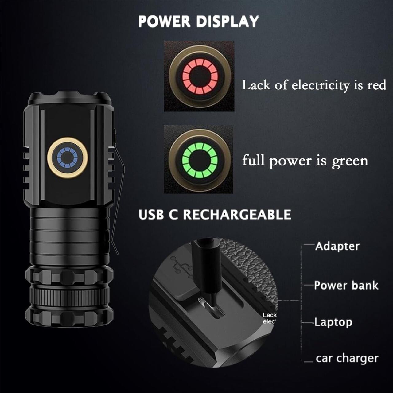 🔦 Mini Linterna Súper Brillante Recargable