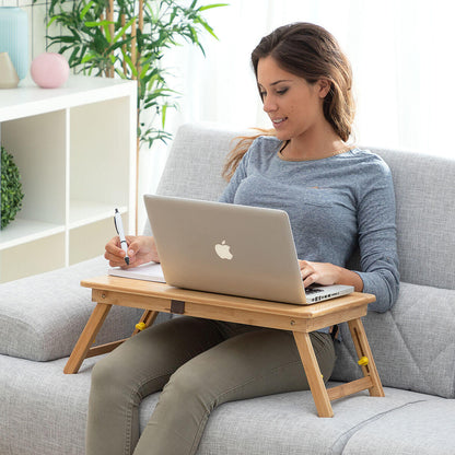 🛋️ Mesa Plegable Auxiliar de Bambú Lapwood