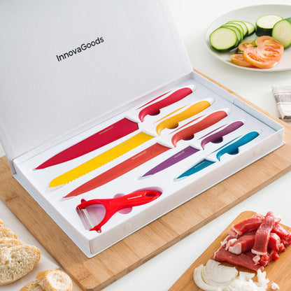 🔪 Juego de Cuchillos Cerámicos y Pelador con 6 piezas