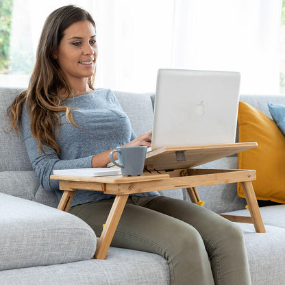 🛋️ Mesa Plegable Auxiliar de Bambú Lapwood