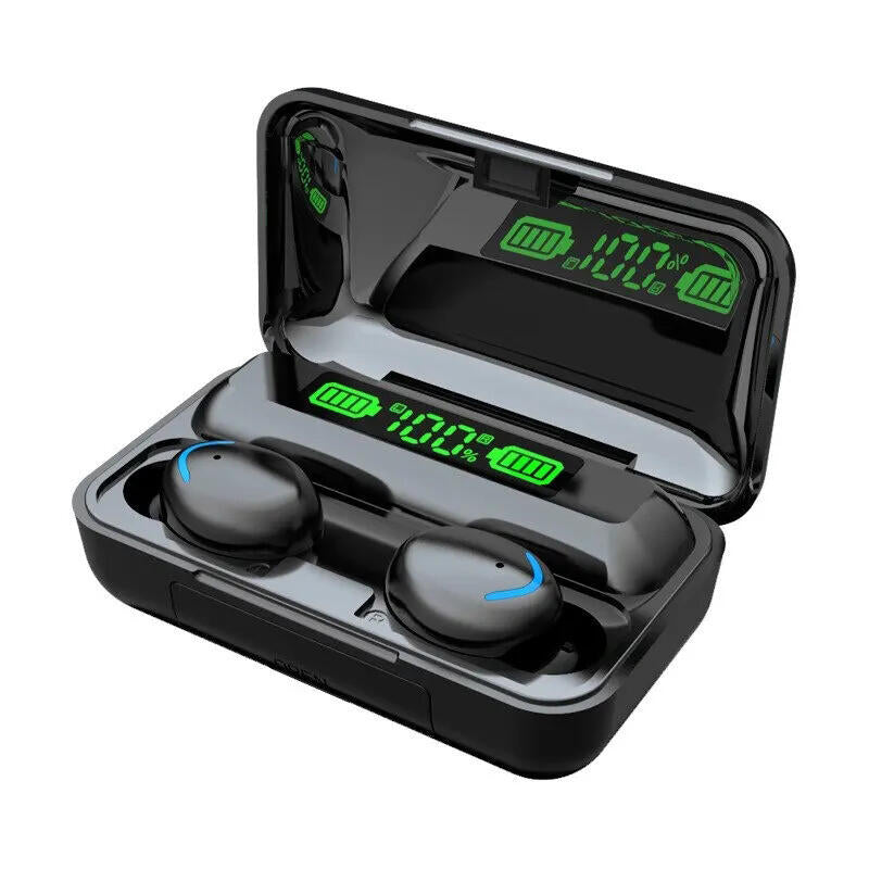 🎧 Auriculares Deportivos F9 con Pantalla LED y Estuche de Carga 2000mAh