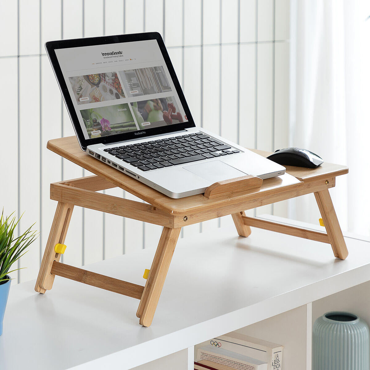 🛋️ Mesa Plegable Auxiliar de Bambú Lapwood