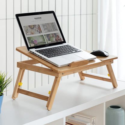 🛋️ Mesa Plegable Auxiliar de Bambú Lapwood