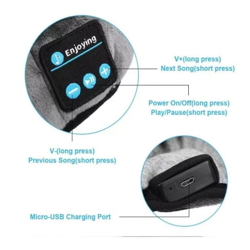 😴🎧 Máscara para Dormir con Auriculares Bluetooth