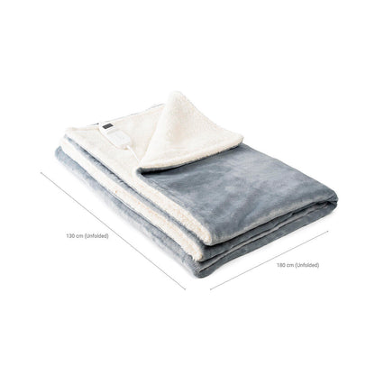 🔥 Manta Eléctrica Reversible Heklet Blanco Gris 130 x 180cm 160W